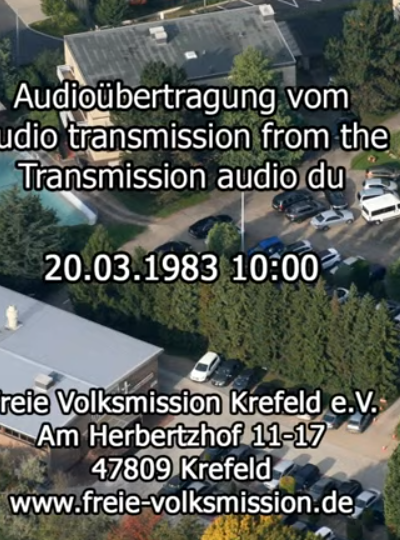 проповед в Крефелд от 20 март 1983
